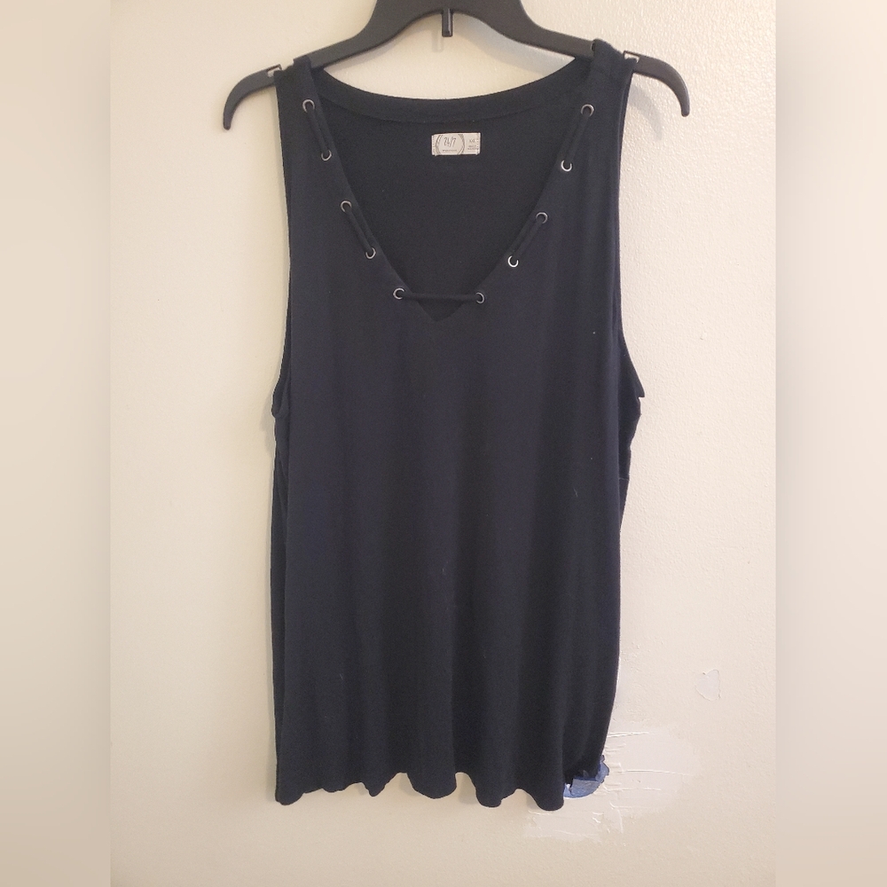 Aa Black v-neck blouse
